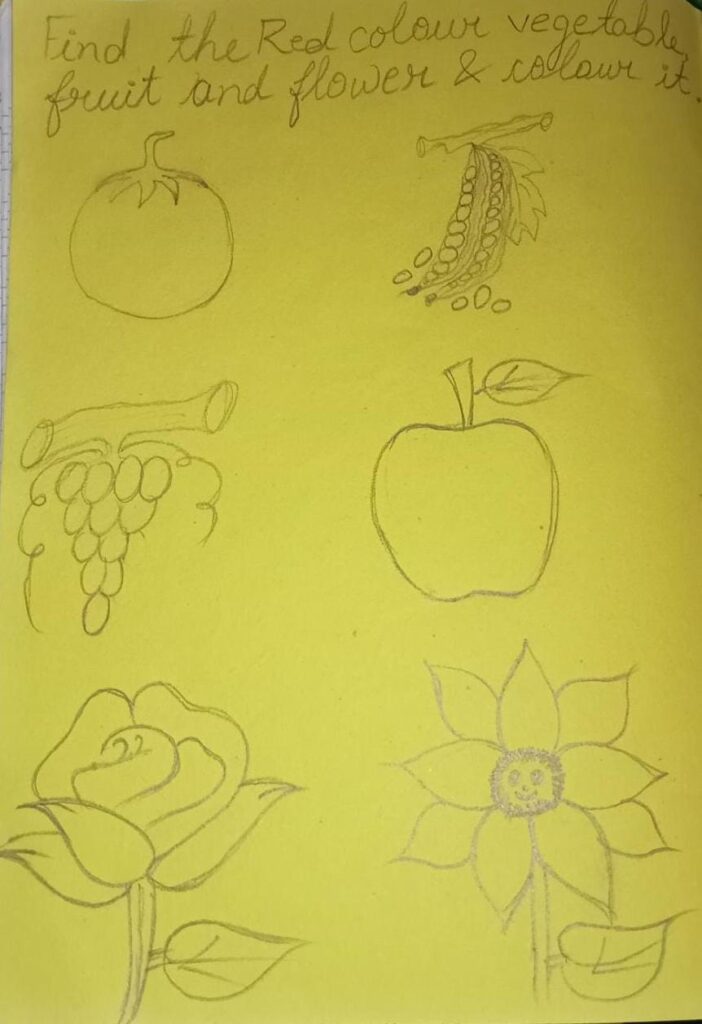 Easy Flower Garden Drawing for Kids